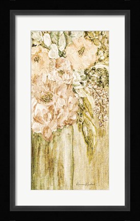 Framed Golden Glitter Vase No. 2 Print