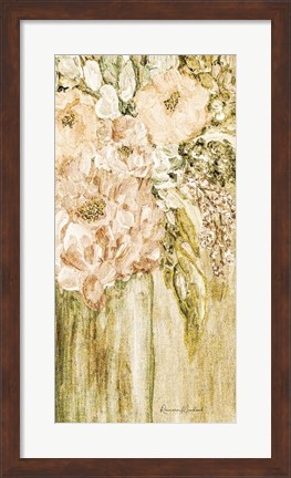 Framed Golden Glitter Vase No. 2 Print