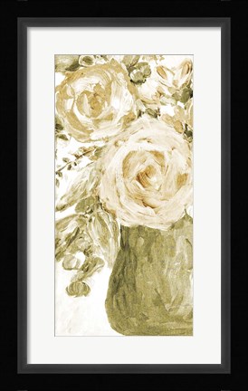 Framed Golden Glitter Vase No. 3 Print