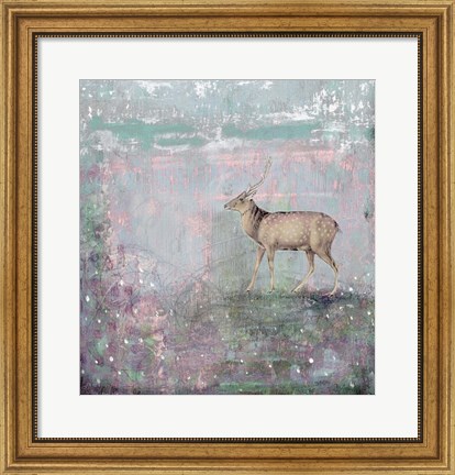 Framed Grey Deer Print
