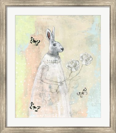 Framed New Beginnings Rabbit Print