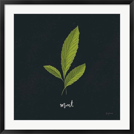 Framed Herbs VII Black Print
