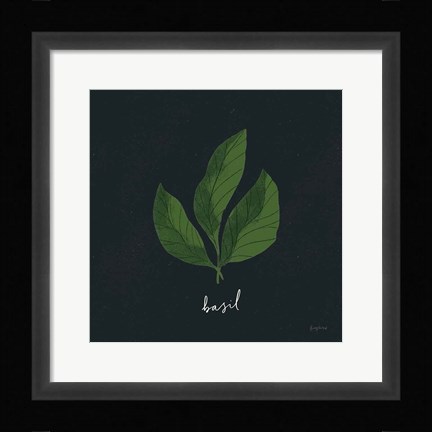 Framed Herbs VI Black Print