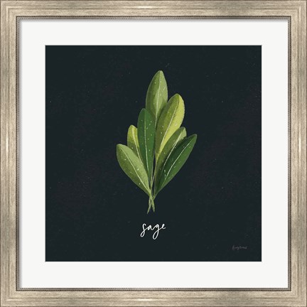 Framed Herbs II Black Print