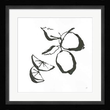 Framed Limes BW Print