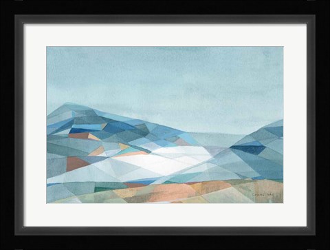 Framed Geometric Mountain Print