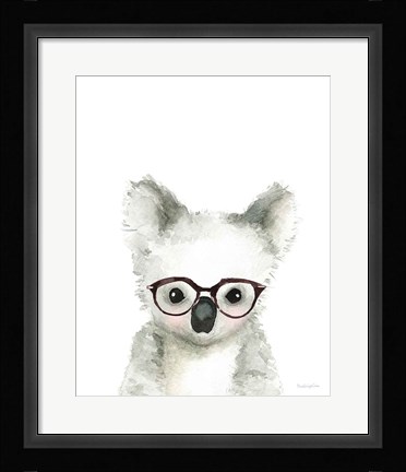 Framed Koala in Glasses Print