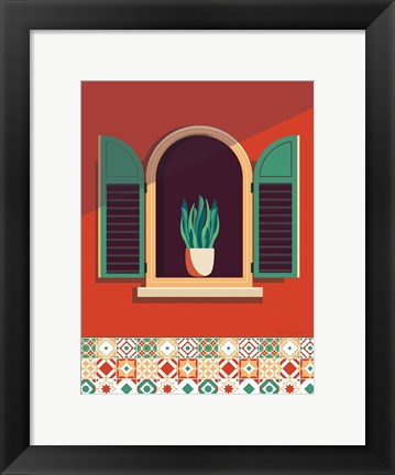 Framed Window Lisboa Print
