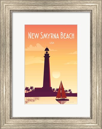 Framed New Smyrna Beach Print