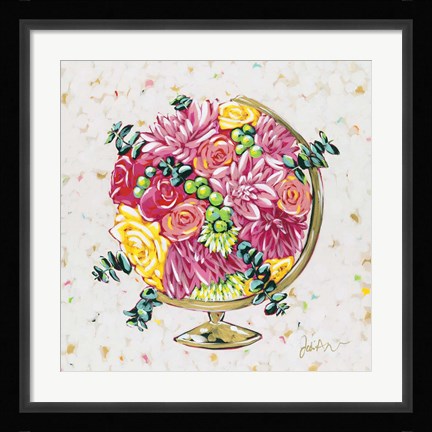 Framed Globe Healing Print