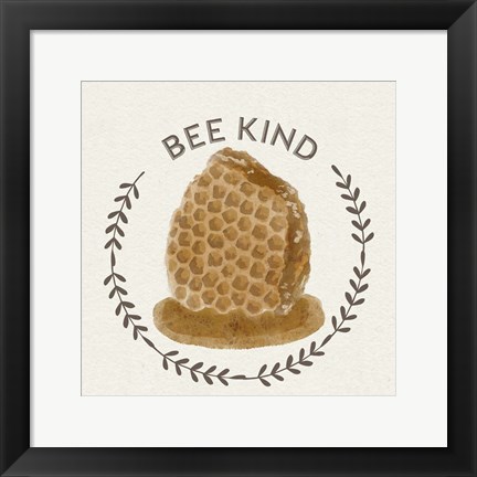 Framed Bee Hive II-Bee Kind Print