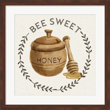 Framed Bee Hive III-Bee Sweet Print