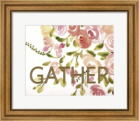 Framed Farmhouse Florals-Gather Print