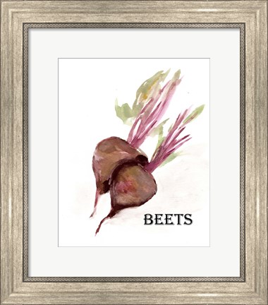 Framed Veggie Sketch IV-Brown Beets Print
