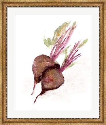 Framed Veggie Sketch plain IV-Brown Beets Print