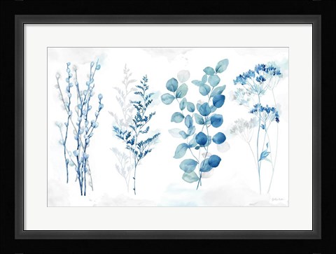 Framed Indigo Botanicals Landscape Print