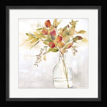 Framed Eucalyptus Vase Spice I Print