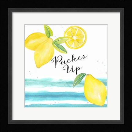 Framed Fresh Fruit Sentiment IV-Lemon Print
