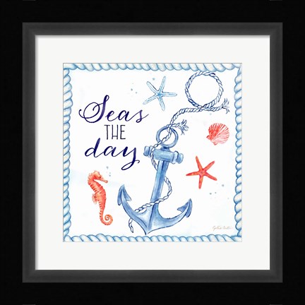 Framed Nautical Sea Life III-Anchor Print
