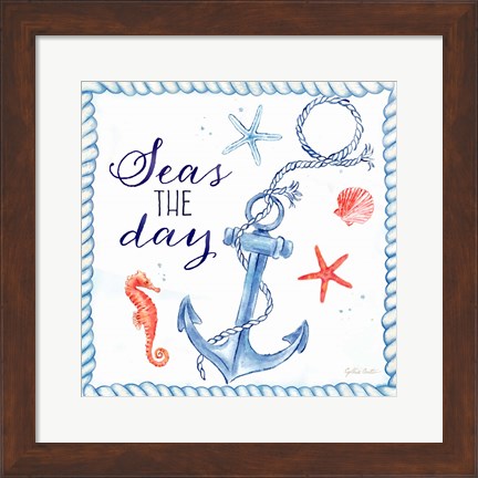 Framed Nautical Sea Life III-Anchor Print