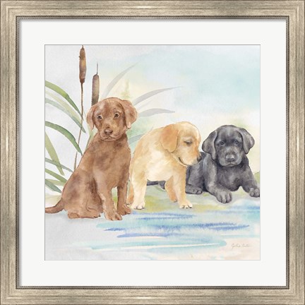 Framed Woodland Dogs III Print