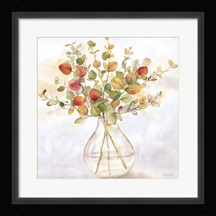 Framed Eucalyptus Vase Spice II Print