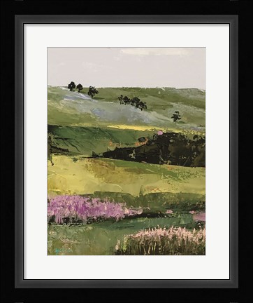 Framed Flower Field portrait II Print