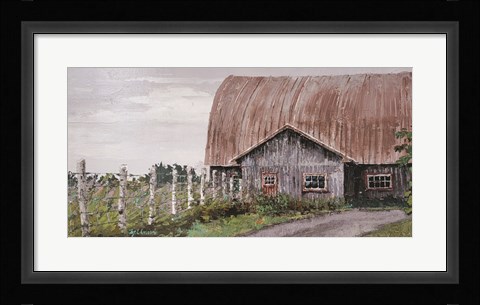 Framed Barn Perspective Print
