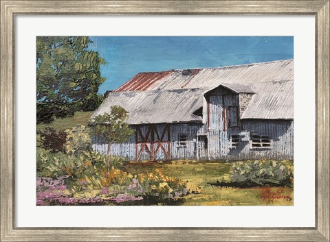 Framed Portrait of a Barn landscape Print
