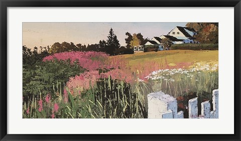 Framed Farmyard Landscape I Print