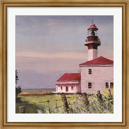 Framed Lighthouse Point square Print