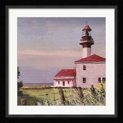 Framed Lighthouse Point square Print