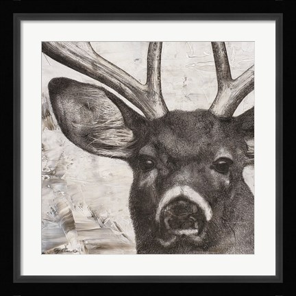 Framed Deer Portrait Print