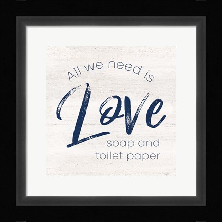 Framed Bathroom Humor III-Love Print