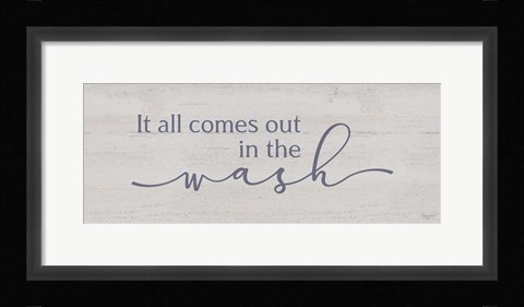 Framed Laundry Room Humor panel IV-Wash Print