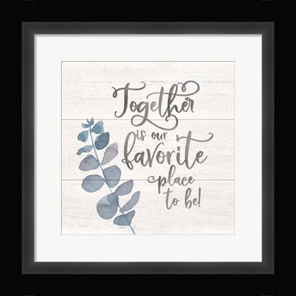 Framed Natural Inspiration blue I-Together Print