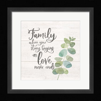 Framed Natural Inspiration blue II-Family Print