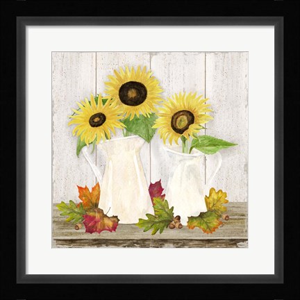 Framed Fall Sunflowers IV Print