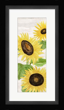 Framed Fall Sunflowers panel II Print
