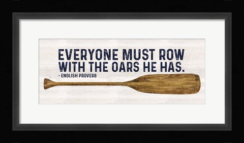 Framed Less Talk More Fishing panel IV-Oars Print