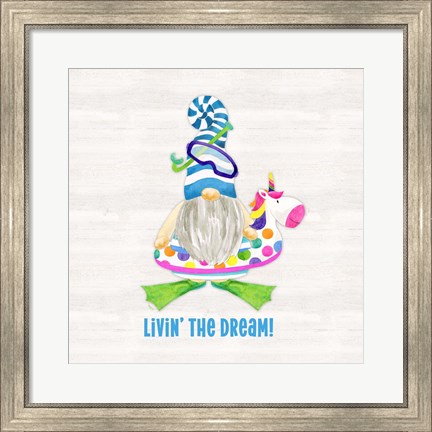 Framed Gnomes of Summer sentiment V-Dream Print