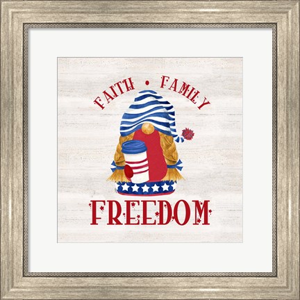 Framed Patriotic Gnomes II-Freedom Print