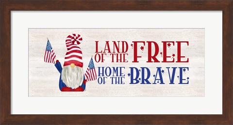 Framed Patriotic Gnomes panel I-Land of the Free Print