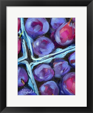 Framed Blueberry Carton Print