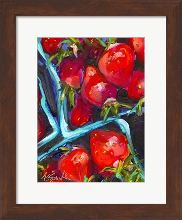 Framed Strawberry Carton Print