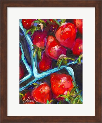 Framed Strawberry Carton Print