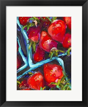 Framed Strawberry Carton Print