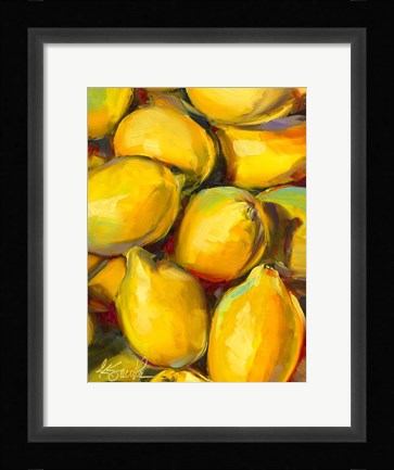 Framed Fresh Lemons Print