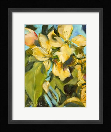Framed Golden Floral Print