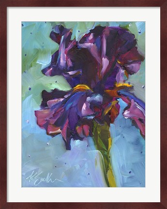 Framed Iris in Bloom Print